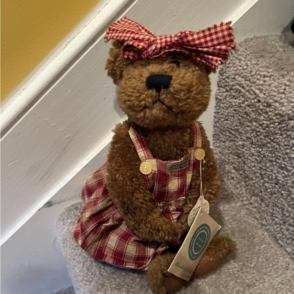 Plaid Boyds Bear with Bow